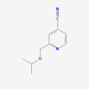 molecular formula C10H12N2O B13108567 2-(Isopropoxymethyl)isonicotinonitrile 