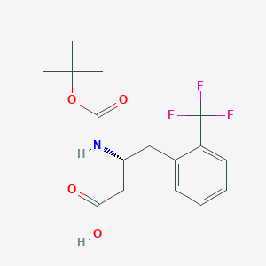 molecular formula C16H20F3NO4 B1310859 (R)-3-((叔丁氧羰基)氨基)-4-(2-(三氟甲基)苯基)丁酸 CAS No. 269396-77-2