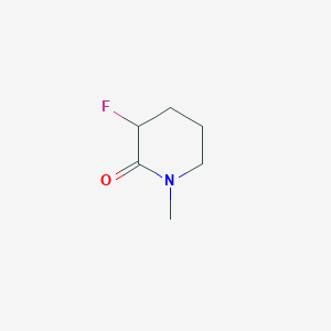 molecular formula C6H10FNO B13108592 3-Fluoro-1-methylpiperidin-2-one 