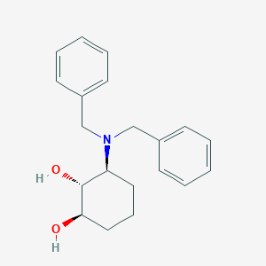 molecular formula C20H25NO2 B13108608 rel-(1R,2R,3S)-3-(dibenzylamino)cyclohexane-1,2-diol 