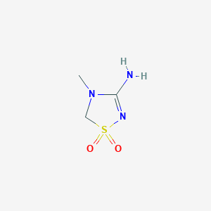 molecular formula C3H7N3O2S B13108624 3-Amino-4-methyl-4,5-dihydro-1,2,4-thiadiazole 1,1-dioxide 