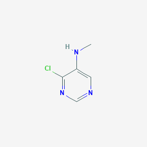 molecular formula C5H6ClN3 B13108626 4-Chloro-N-methylpyrimidin-5-amine 