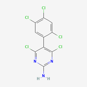 4,6-Dichloro-5-(2,4,5-trichlorophenyl)pyrimidin-2-amine