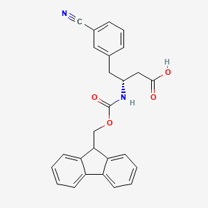 molecular formula C26H22N2O4 B1310866 (R)-3-((((9H-芴-9-基)甲氧羰基)氨基)-4-(3-氰基苯基)丁酸 CAS No. 269726-84-3