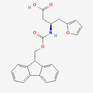 molecular formula C23H21NO5 B1310868 Fmoc-(R)-3-Amino-4-(2-furyl)-butyric acid CAS No. 270596-34-4