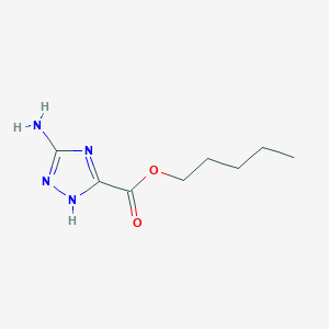 molecular formula C8H14N4O2 B13108747 pentyl 5-amino-1H-1,2,4-triazole-3-carboxylate 