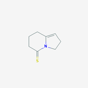 molecular formula C8H11NS B13108748 2,3,7,8-Tetrahydroindolizine-5(6H)-thione 