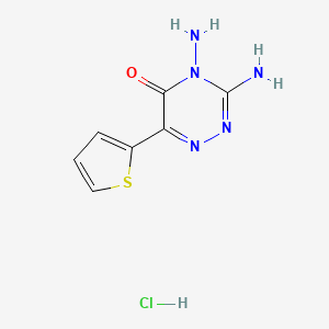 3,4-Diamino-6-thiophen-2-yl-1,2,4-triazin-5-one;hydrochloride