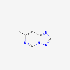 molecular formula C7H8N4 B13108814 7,8-Dimethyl-[1,2,4]triazolo[1,5-c]pyrimidine CAS No. 69141-90-8