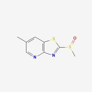 molecular formula C8H8N2OS2 B13108822 6-Methyl-2-(methylsulfinyl)thiazolo[4,5-b]pyridine 