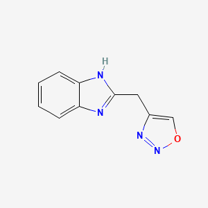 molecular formula C10H8N4O B13108833 4-((1H-Benzo[d]imidazol-2-yl)methyl)-1,2,3-oxadiazole 