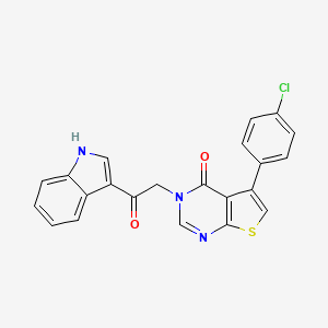 3-(2-(1H-Indol-3-yl)-2-oxoethyl)-5-(4-chlorophenyl)thieno[2,3-d]pyrimidin-4(3H)-one