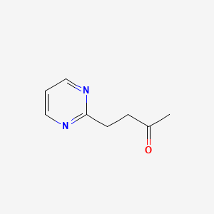 molecular formula C8H10N2O B13108866 4-(Pyrimidin-2-yl)butan-2-one 