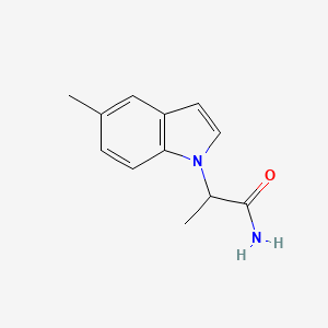 molecular formula C12H14N2O B13108890 2-(5-Methyl-1h-indol-1-yl)propanamide 