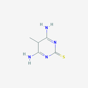 molecular formula C5H8N4S B13108927 4,6-Diimino-5-methyltetrahydropyrimidine-2(1H)-thione 