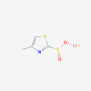 molecular formula C4H4LiNO2S2 B13108931 Lithium4-methylthiazole-2-sulfinate 