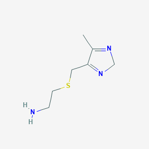 molecular formula C7H13N3S B13108963 2-(((5-Methyl-2H-imidazol-4-yl)methyl)thio)ethanamine 