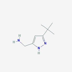 B1310897 (3-tert-butyl-1H-pyrazol-5-yl)methanamine CAS No. 936940-66-8