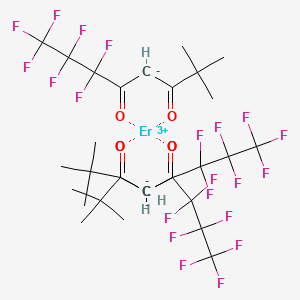 molecular formula C30H30ErF21O6 B13108999 Erbium(3+);6,6,7,7,8,8,8-heptafluoro-2,2-dimethyloctane-3,5-dione 