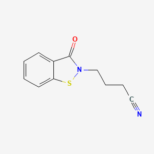 1,2-Benzisothiazole-2(3H)-butanenitrile,3-oxo-