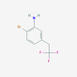 molecular formula C8H7BrF3N B13109051 2-Bromo-5-(2,2,2-trifluoroethyl)aniline 