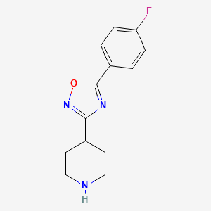 5-(4-Fluorophenyl)-3-(piperidin-4-yl)-1,2,4-oxadiazole