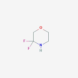 molecular formula C4H7F2NO B13109059 3,3-Difluoromorpholine 