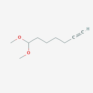 molecular formula C9H16O2 B13109069 7,7-Dimethoxy-hept-1-yne CAS No. 60090-80-4