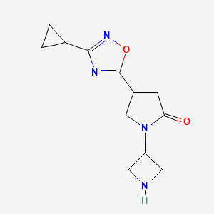 1-(Azetidin-3-yl)-4-(3-cyclopropyl-1,2,4-oxadiazol-5-yl)pyrrolidin-2-one