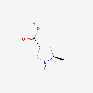 molecular formula C6H11NO2 B13109095 (3R,5R)-5-methylpyrrolidine-3-carboxylic Acid 