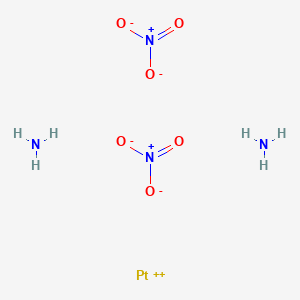 molecular formula H₆N₄O₆Pt B131091 铂，二氨合双(硝酸根-κO)-，(SP-4-2)- CAS No. 41575-87-5