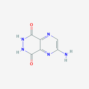 molecular formula C6H5N5O2 B13109110 2-Amino-6,7-dihydropyrazino[2,3-d]pyridazine-5,8-dione CAS No. 22051-73-6