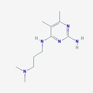 molecular formula C11H21N5 B13109125 N4-(3-(Dimethylamino)propyl)-5,6-dimethylpyrimidine-2,4-diamine 