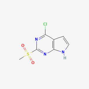 4-chloro-2-methylsulfonyl-7H-pyrrolo[2,3-d]pyrimidine