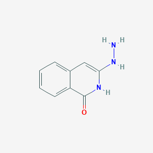 molecular formula C9H9N3O B13109182 3-Hydrazineylisoquinolin-1(2H)-one 