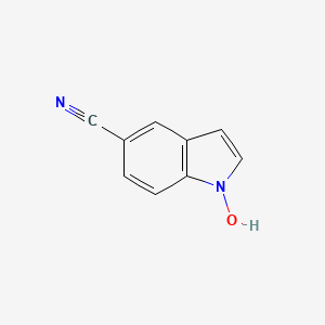 molecular formula C9H6N2O B13109270 1-Hydroxy-1H-indole-5-carbonitrile 