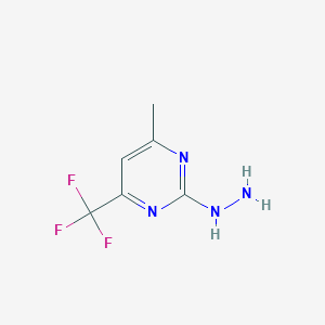molecular formula C6H7F3N4 B1310929 2-肼基-4-甲基-6-(三氟甲基)嘧啶 CAS No. 123024-52-2