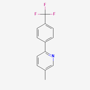 molecular formula C13H10F3N B13109297 2-[4-(Trifluoromethyl)phenyl]-5-methylpyridine 