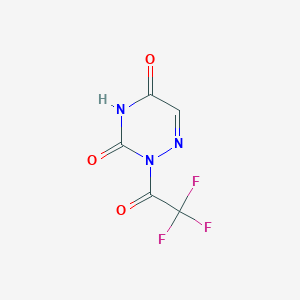 molecular formula C5H2F3N3O3 B13109337 1,2,4-Triazine-3,5(2H,4H)-dione, 2-(trifluoroacetyl)- CAS No. 329709-82-2