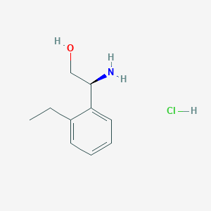 molecular formula C10H16ClNO B13109350 (S)-2-Amino-2-(2-ethylphenyl)ethanolhydrochloride 