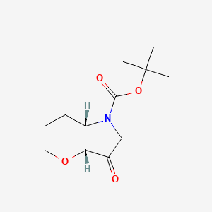 molecular formula C12H19NO4 B13109362 rel-tert-Butyl (3aR,7aS)-3-oxohexahydropyrano[3,2-b]pyrrole-1(2H)-carboxylate 