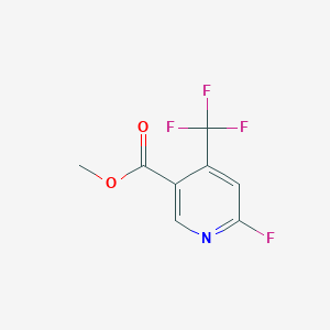 molecular formula C8H5F4NO2 B13109374 Methyl6-fluoro-4-(trifluoromethyl)nicotinate 