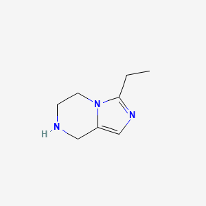 molecular formula C8H13N3 B13109378 3-Ethyl-5,6,7,8-tetrahydroimidazo[1,5-A]pyrazine CAS No. 601515-51-9