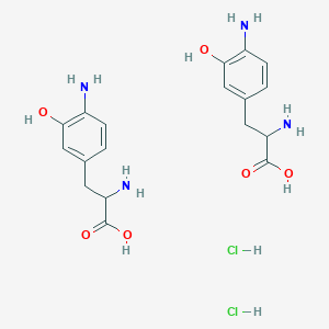 molecular formula C18H26Cl2N4O6 B13109402 2-Amino-3-(4-amino-3-hydroxyphenyl)propanoicaciddihydrochloride 