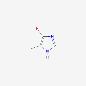 molecular formula C4H5FN2 B13109424 5-Fluoro-4-methyl-1H-imidazole 