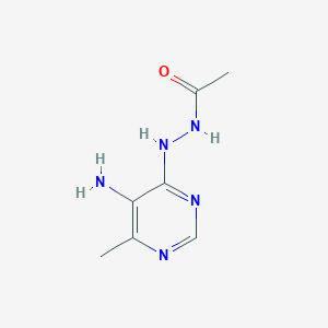 molecular formula C7H11N5O B13109426 N'-(5-Amino-6-methylpyrimidin-4-yl)acetohydrazide 