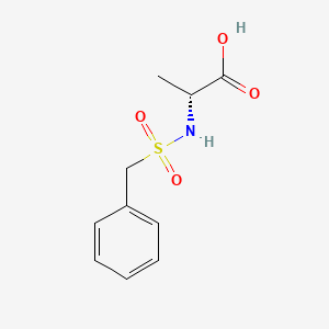 molecular formula C10H13NO4S B13109427 (2R)-2-[(Benzylsulfonyl)amino]propanoic acid 