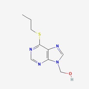 molecular formula C9H12N4OS B13109430 [6-(Propylsulfanyl)-9h-purin-9-yl]methanol CAS No. 14133-08-5