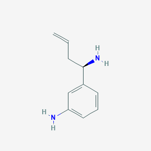 molecular formula C10H14N2 B13109451 (R)-3-(1-Aminobut-3-en-1-yl)aniline 