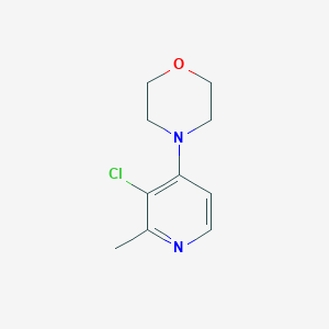 molecular formula C10H13ClN2O B13109473 4-(3-Chloro-2-methylpyridin-4-yl)morpholine 